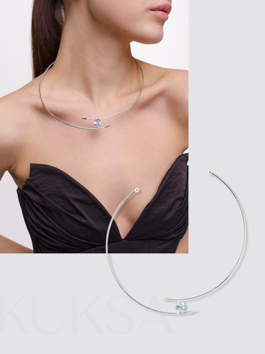 Обруч "Crystal spike" Silver