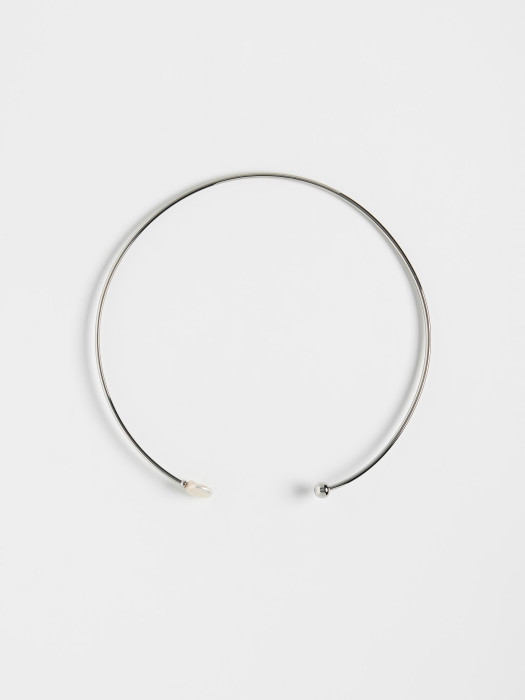 Обруч "Two pearls" Silver