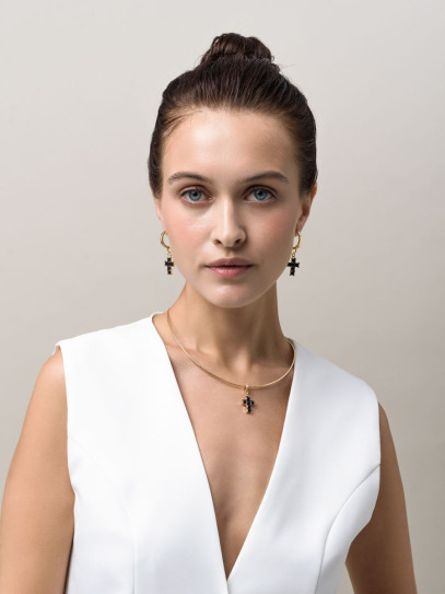 Чокер "Black Cross" Gold