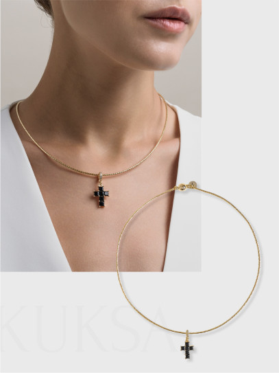 Чокер "Black Cross" Gold