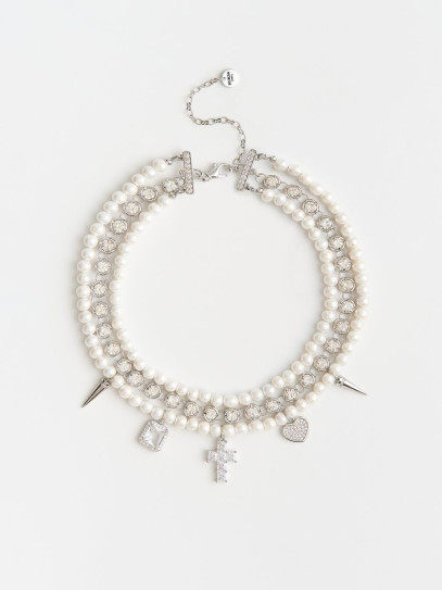 Чокер "Delicacy Shine" cotton pearl White