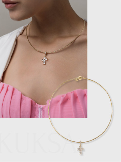 Чокер "White Cross" Gold