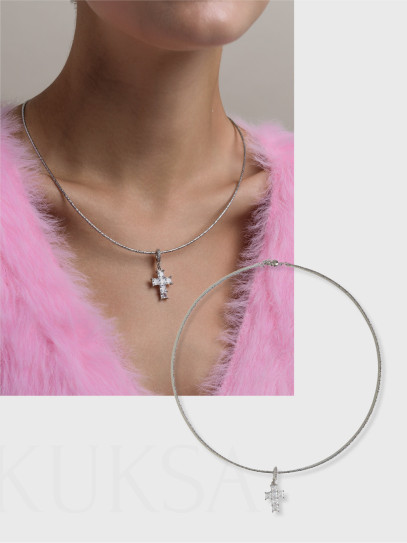 Чокер "White Cross" Silver