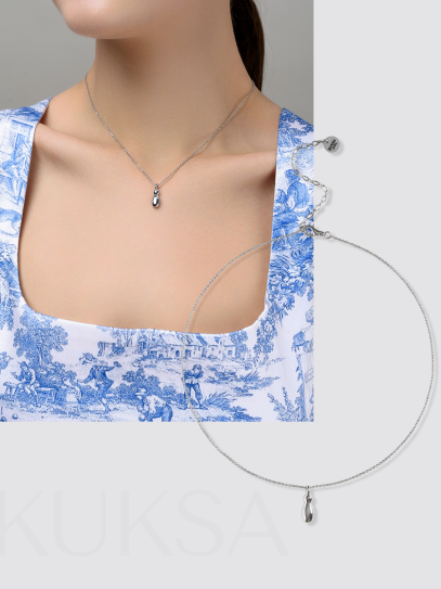 Колье "Simple words I" Silver