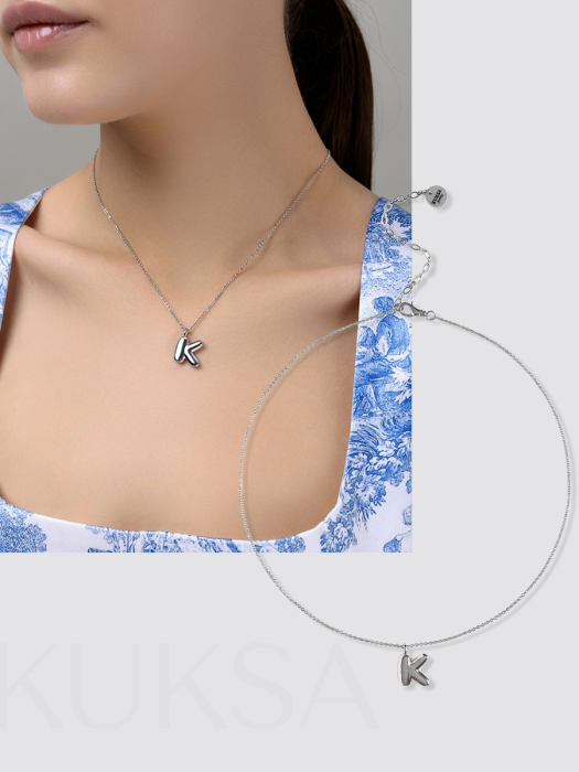 Колье "Simple words K" Silver