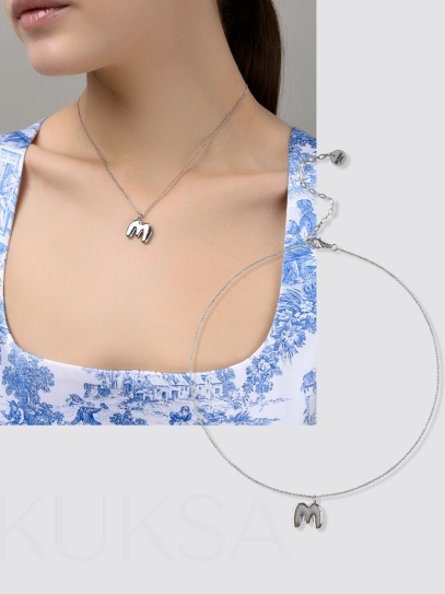 Колье "Simple words M" Silver
