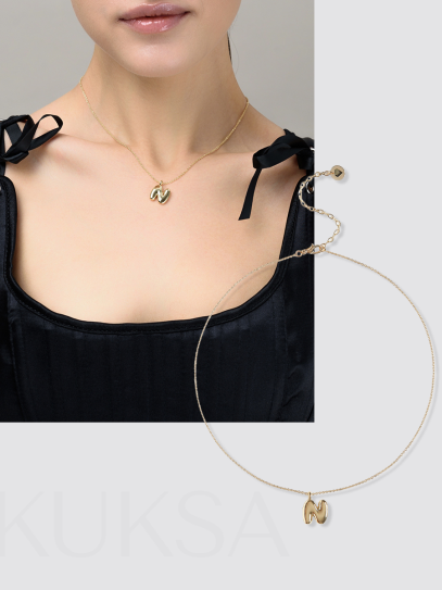 Колье "Simple words N" Gold