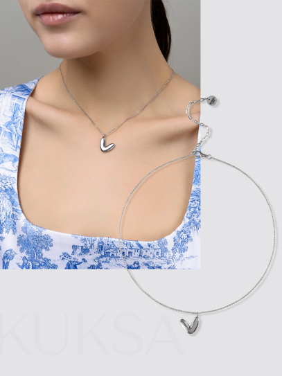 Колье "Simple words V" Silver