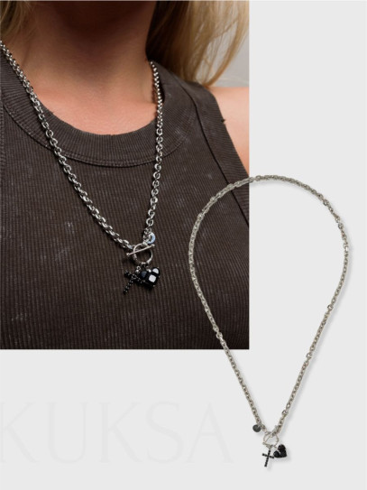 Колье "Black Soul" Silver
